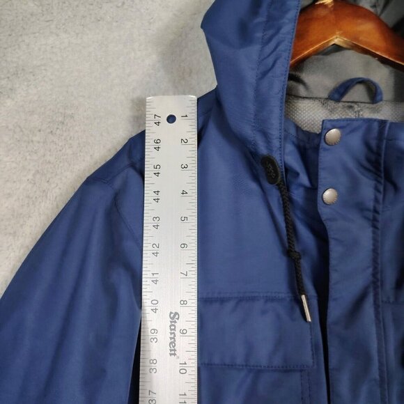 Eddie Bauer Jacket Men's 2XL Blue Mesh Lined Full Zip Pockets Hooded Weatheredge - Picture 11 of 16